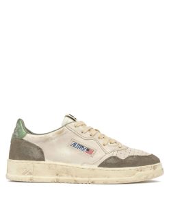 AUTRY – Basket Medalist Super Vintage cuir Suède Sand / Cypress