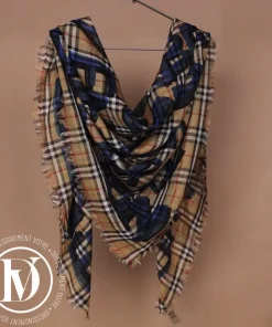 Carré motifs Check et graffiti bleu – Burberry